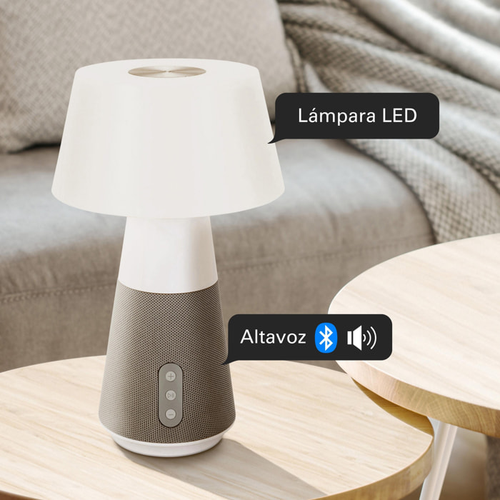 FORLIGHT Lámpara de Sobremesa George LED 6W, Temperatura de Color Ajustable 3000-5000K, Función Touch Dimming