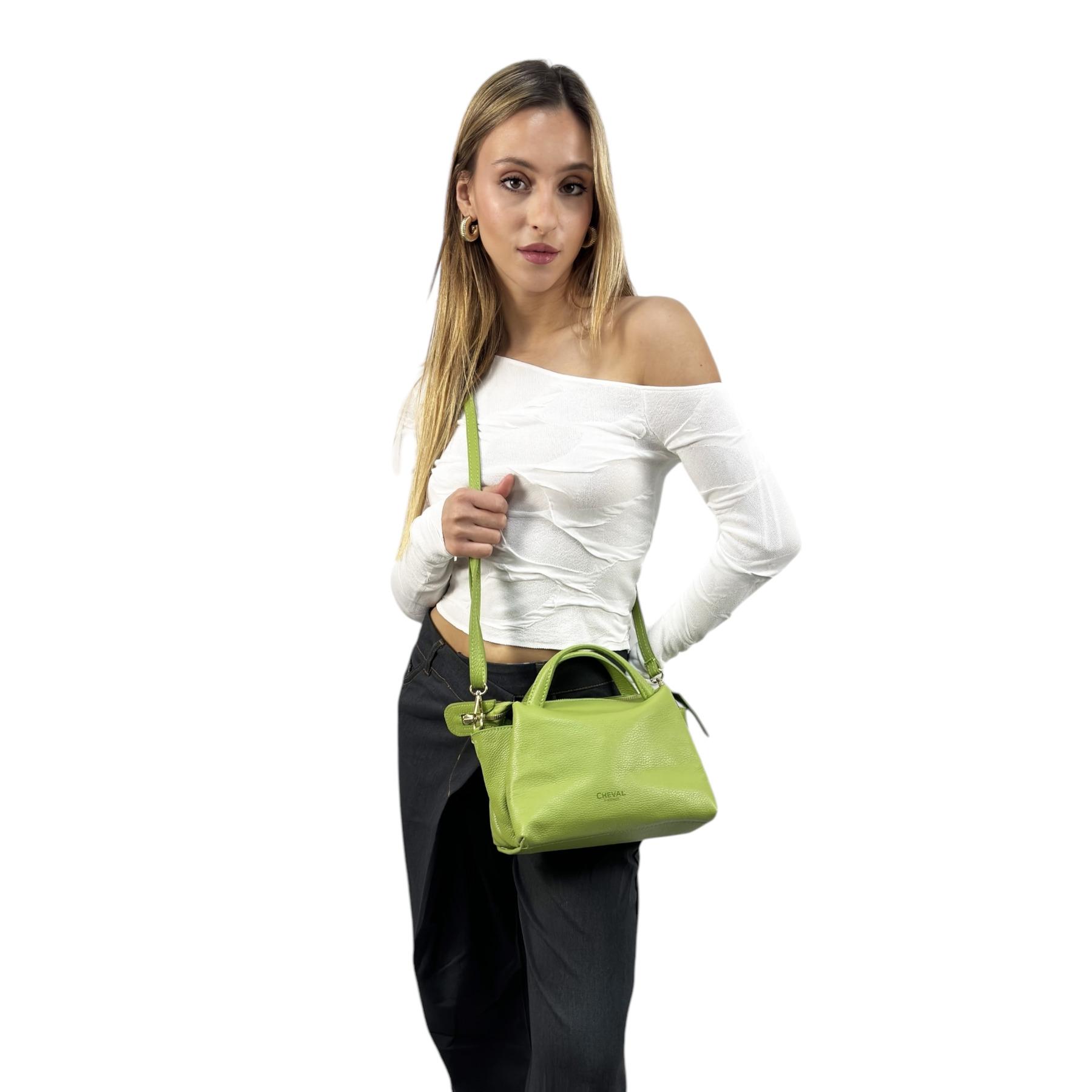 Borsa a mano Cheval Firenze Algedi Mini Verde Fluo