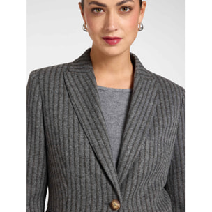 Elena Mirò - Blazer jacquard de rayas - Gris