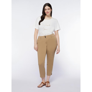 Fiorella Rubino - Pantaloni dritti cropped - Beige