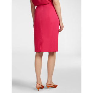 Elena Mirò - Falda recta de color liso - Rojo