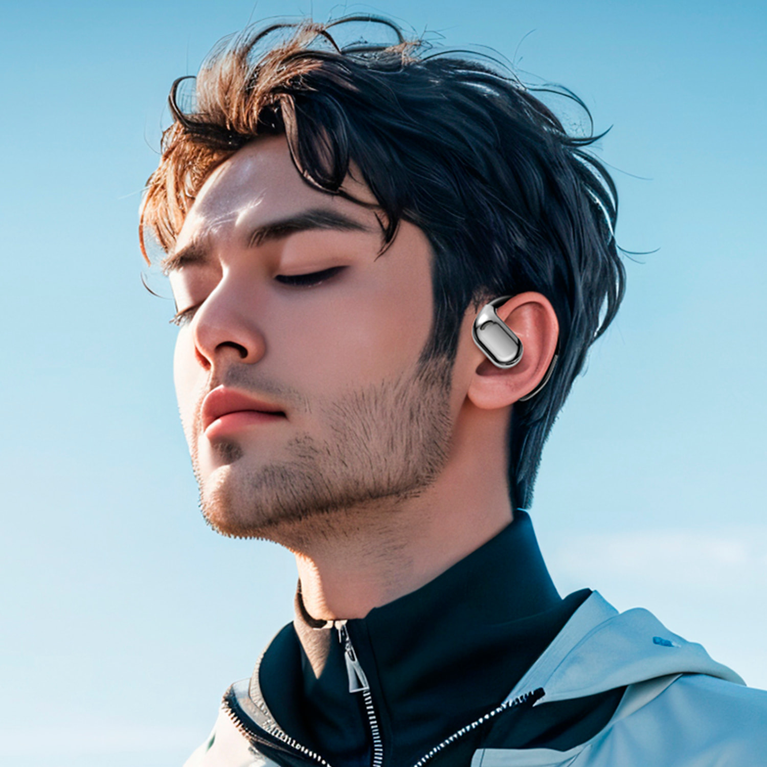 M75 Cuffie bluetooth 5.4 AI traduzione intelligente. Tecnologia OWS con schermo digitale.