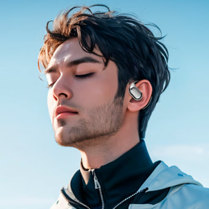 M75 Cuffie bluetooth 5.4 AI traduzione intelligente. Tecnologia OWS con schermo digitale.