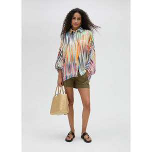 Camicia a righe multicolori