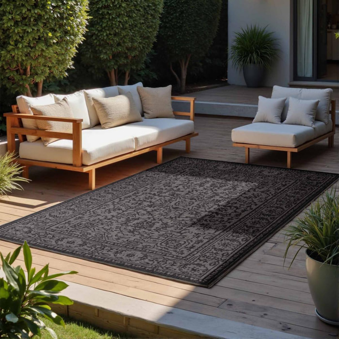 Tapis exterieur kilim oriental authentique, erta, idéal terrasse