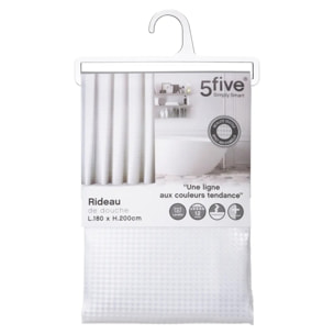 Rideau de douche 180x200cm Blanc Modern Color