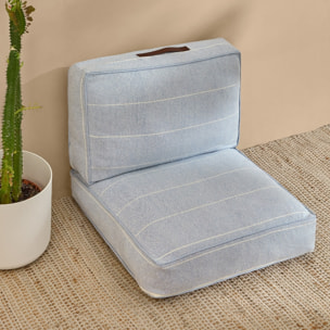 Funda cojín palet rayas Bolrichi color azul