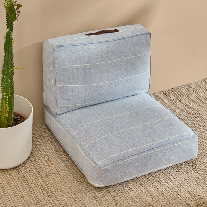 Funda cojín palet rayas Bolrichi color azul