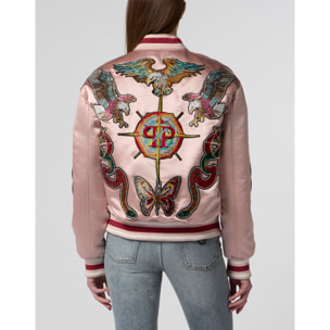 PHILIPP PLEIN Oversized Bomber Patches Strass