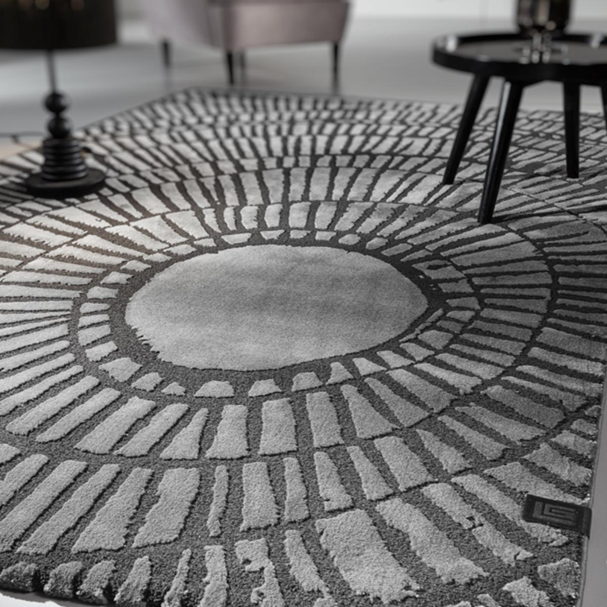 Tapis salon et chambre tissé motif géométrique NALE