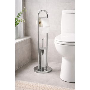 Combiné Wc en Acier Inoxydable Gris MSV