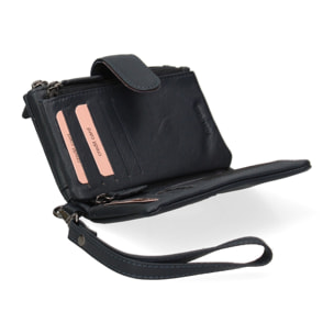 Portafoglio donna in vera pelle - Modello False - Casual - 13.5 x 10.0 x 3.0 cm