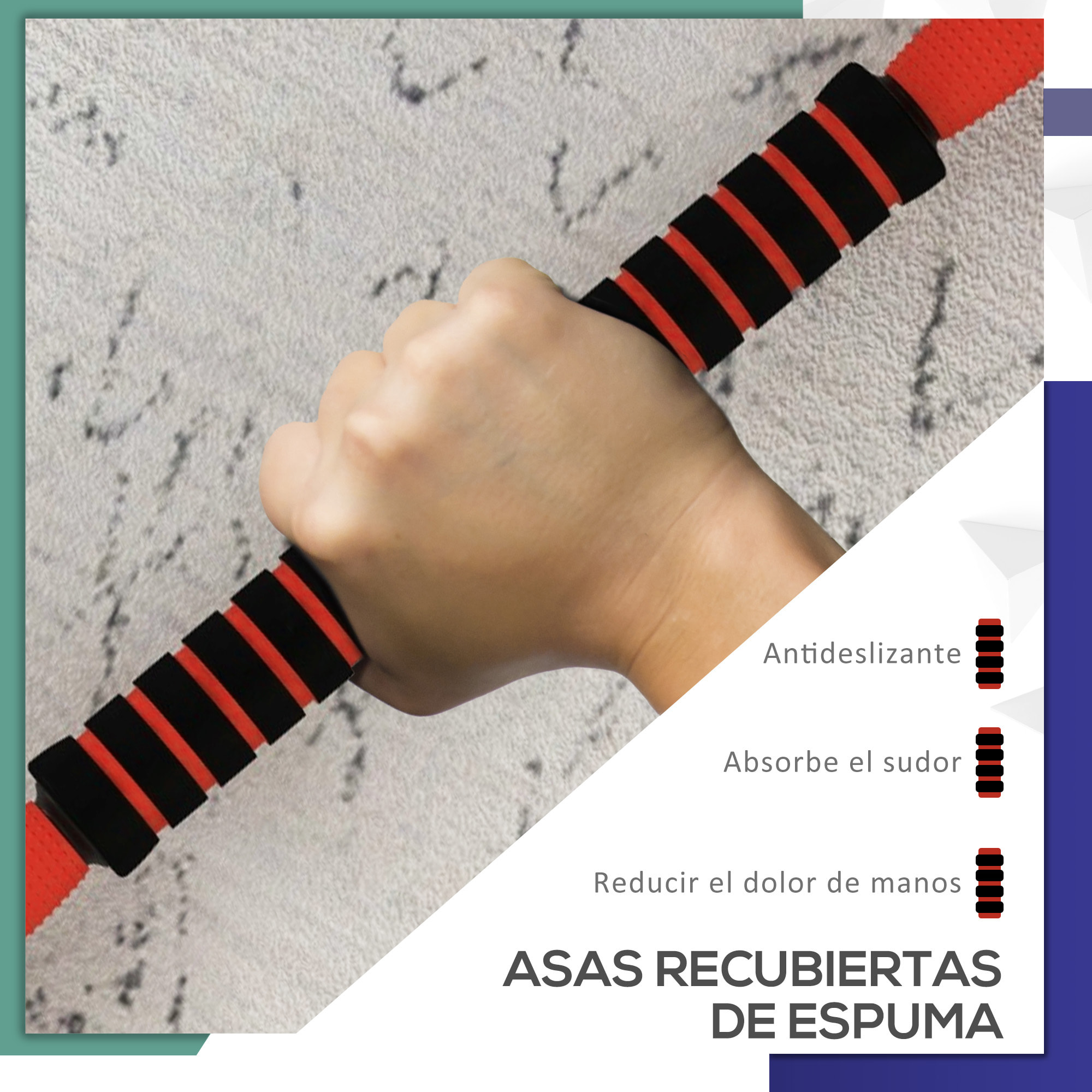Kit de Mancuernas Ajustables 20kg 4 en 1 Juego de Pesas con Kettlebell Barra de Pesas para Entrenamiento de Fuerza en Hogar Gimnasio Oficina Rojo