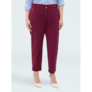 Fiorella Rubino - Pantalones Balloon de mezcla de algodón - Burgundy