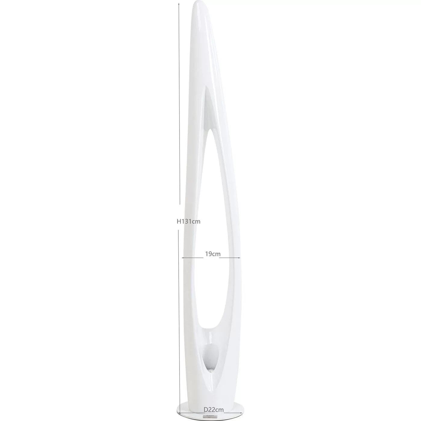 Lampadaire Flow Flame 132cm blanc Kare Design