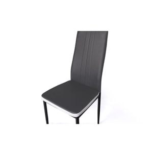 Chaises Jodie - Gris - blanc