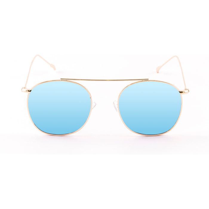 Gafas de sol PALO ALTO ATLANTA - Metal dorado / Revo azul cielo