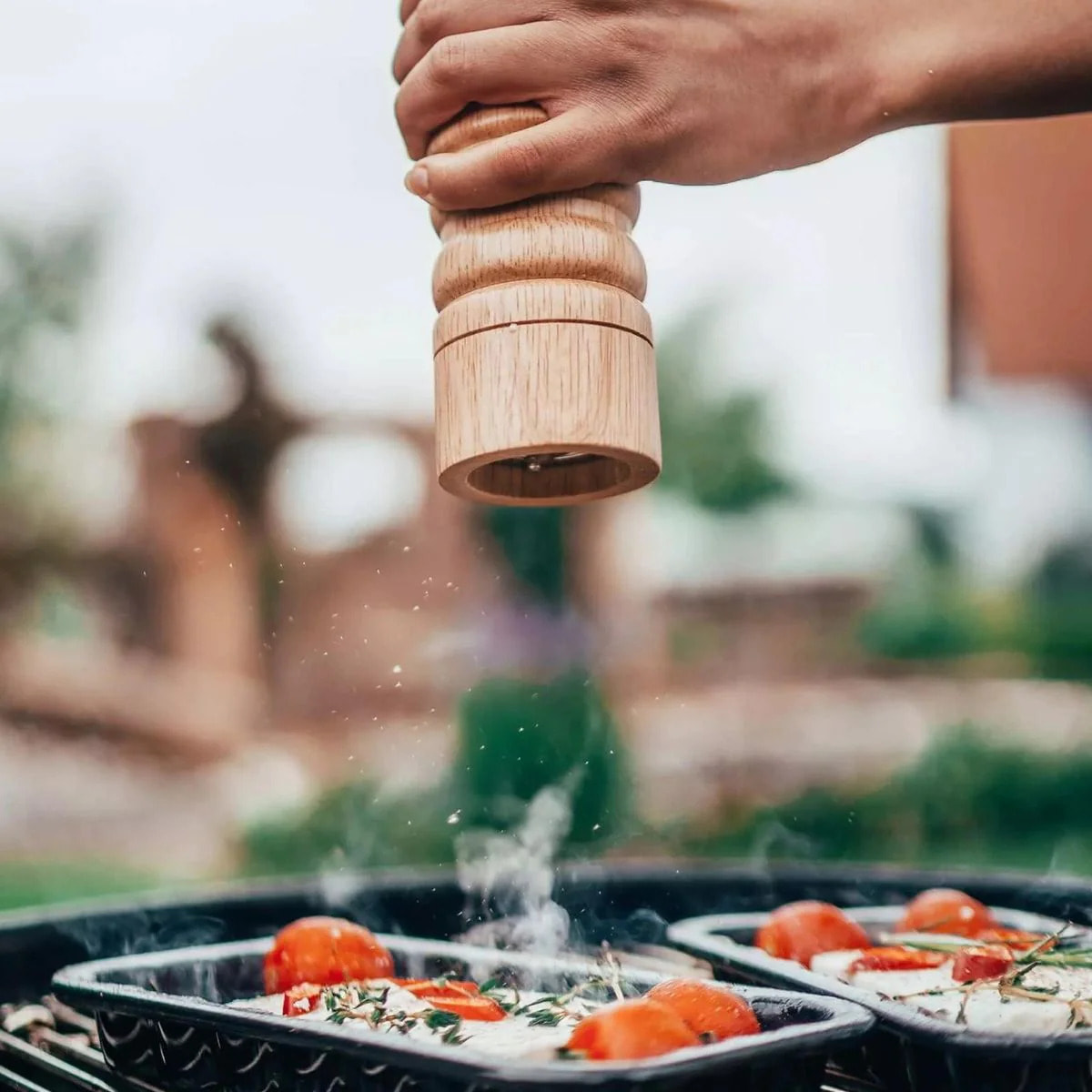 Moulin à poivre manuel couleur bois 18 cm FM Professional Divers