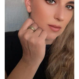 Anillo single Duplo dorado chapado latón