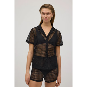 Shorts traforati avorio