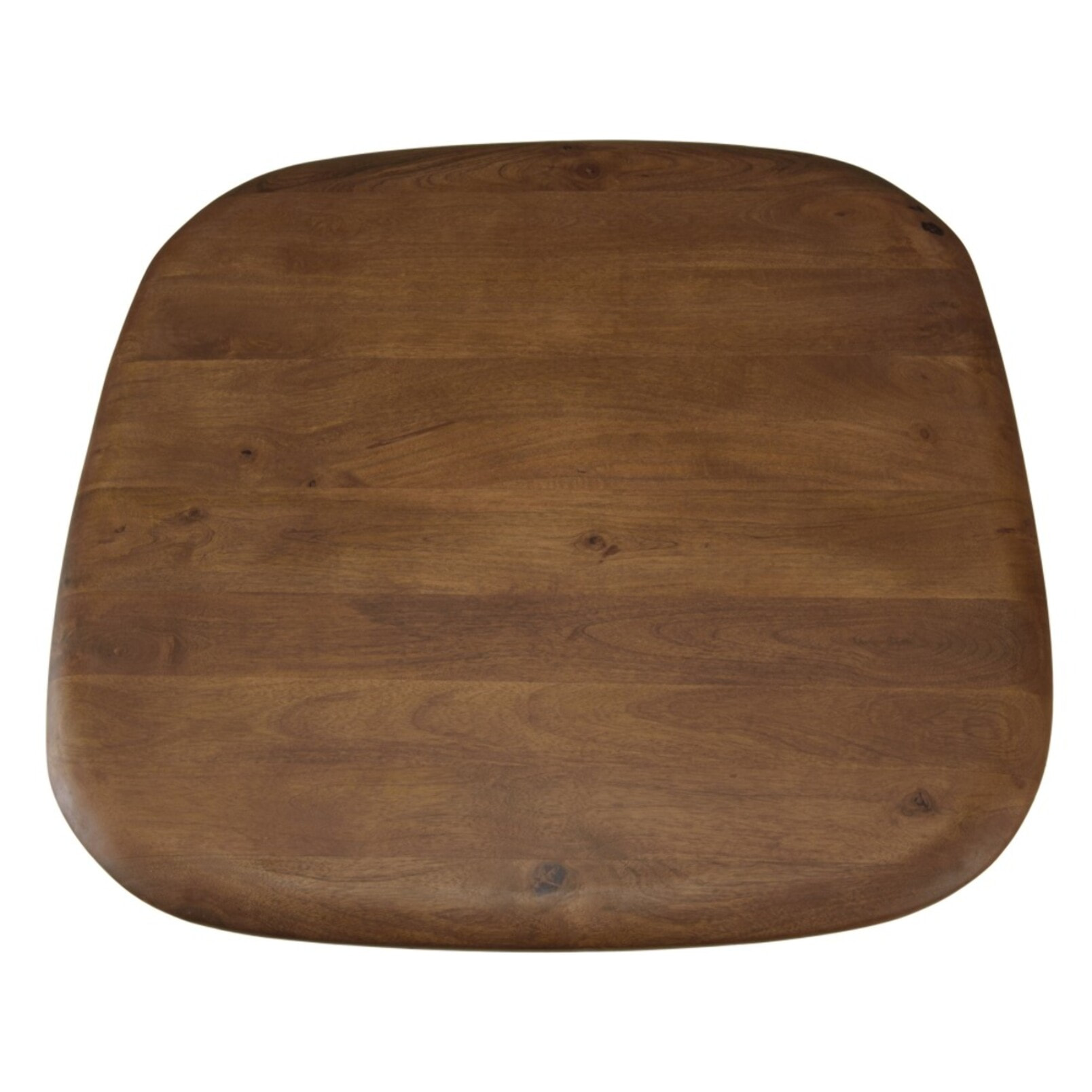 JAMES - Table basse 70x70cm en manguier pied métal ivoire JAMES (2 COLIS)