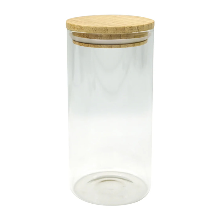 Boîte de conservation en verre 1,5L avec couvercle en Bambou Fackelmann Nature