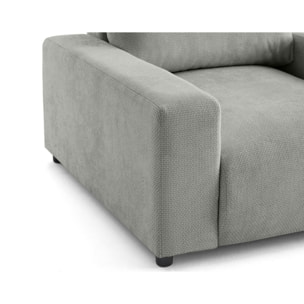 Pivoine - fauteuil en velours texturé - Gris