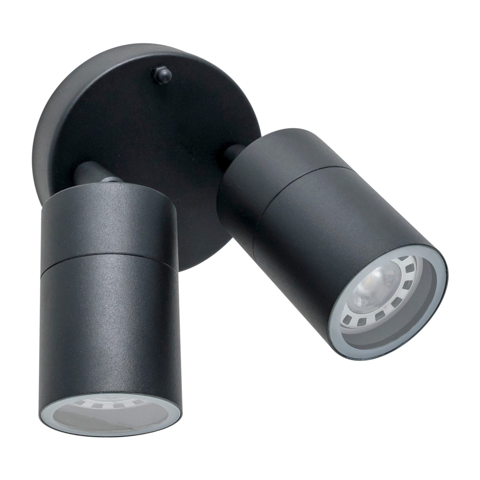 FORLIGHT Pixa Double aplique de uso interior doble para bombilla Gu10 en color negro
