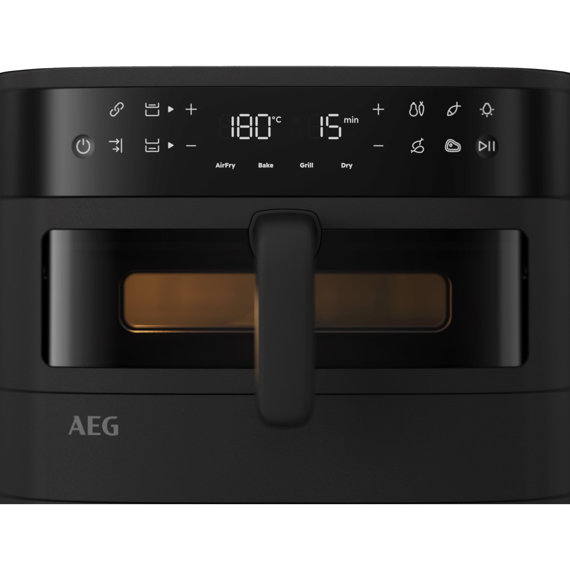 AEG Freidora de aire Dual con doble cajón independiente, 11 litros y 8 programas AAFD11B