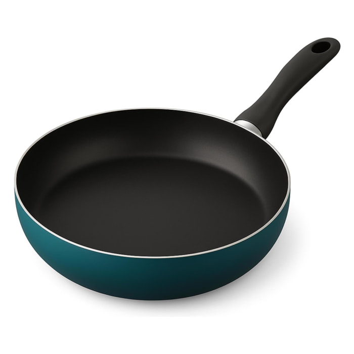 Sartén de Ø28x5cm en Aluminio prensado color Azul metalizado