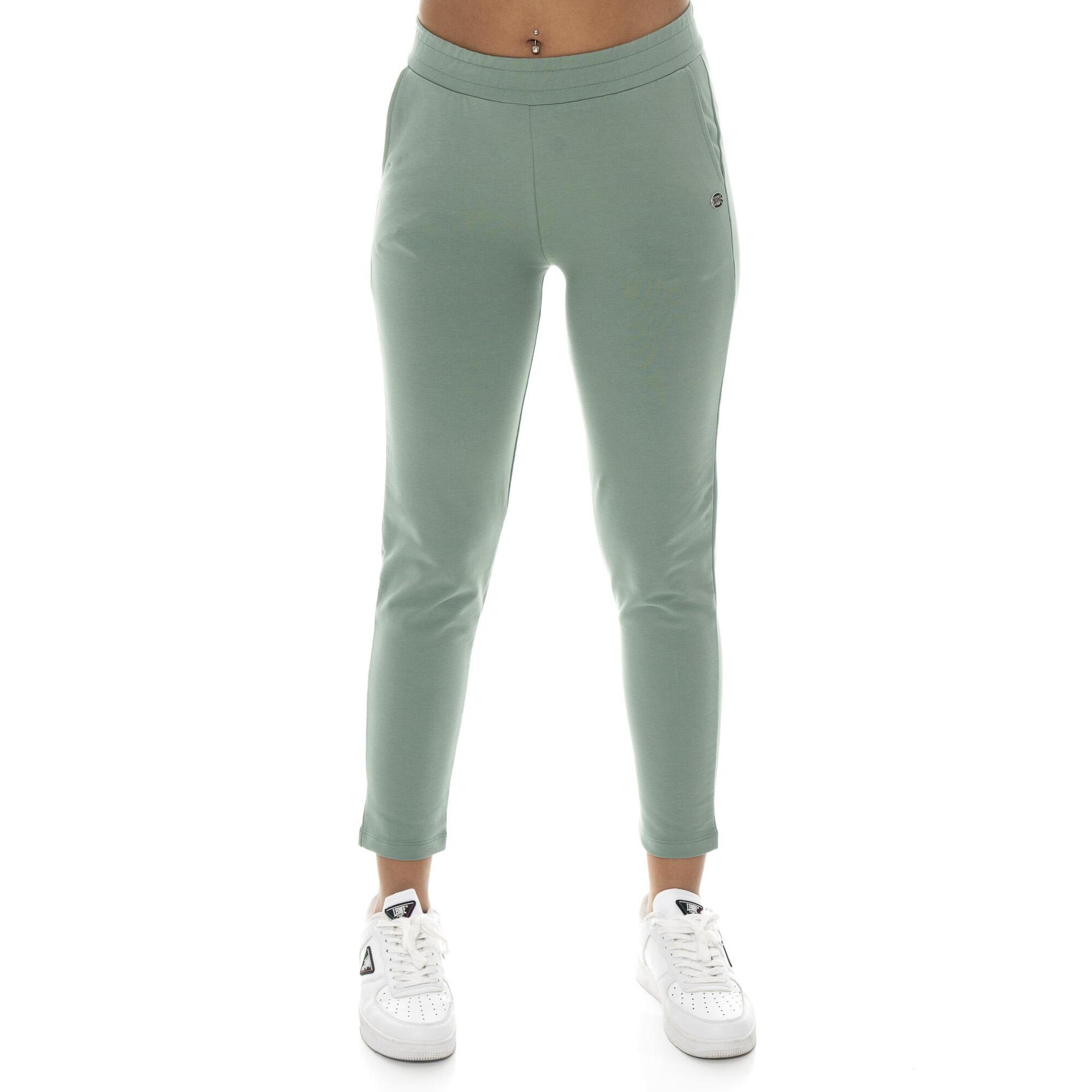 Pantaloni da donna in cotone non Felpeto dritti Leone Basic