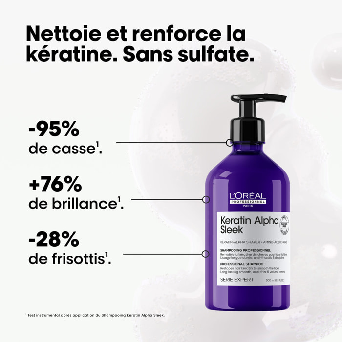 Serie Expert Keratin Alpha Sleek - Shampoing Disciplinant à la Kératine