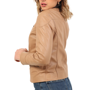 Giubbino in pelle di vitello nappa Nude