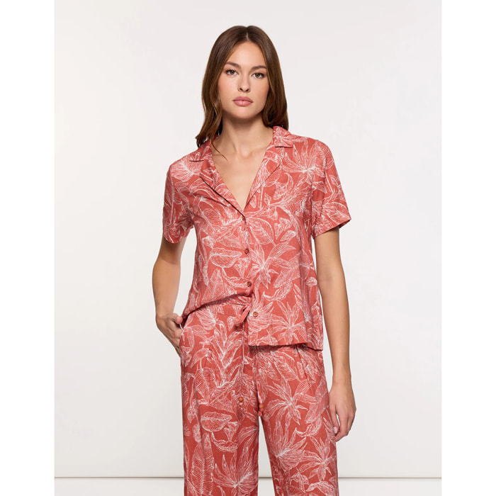 Camisa Manga Corta Naranja - Bajui