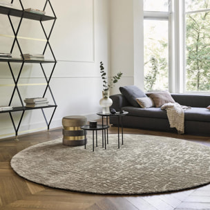 Tapis salon et chambre tufté en laine motif géométrique FISO