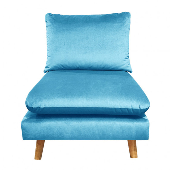Chauffeuse en tissu velours pour canapé modulable - GARY