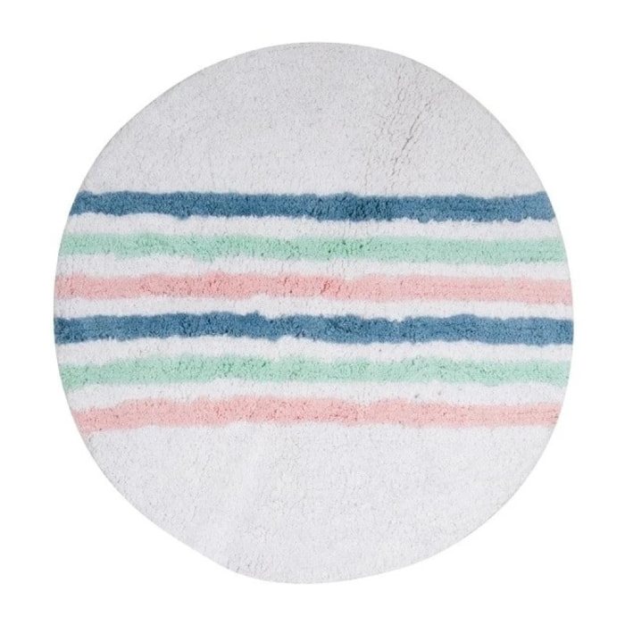 Tapis de bain Coton Rond Ø57cm SEAUVILLE Pastel MSV