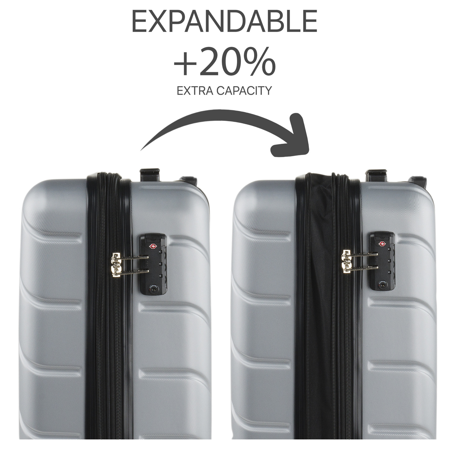 Maleta Abs Grande Dkny Dkny-911 Side Tracked Plata