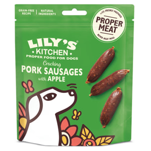 Lily's Kitchen Chien Saucisses au porc et à la pomme 70 g - Lot de 8