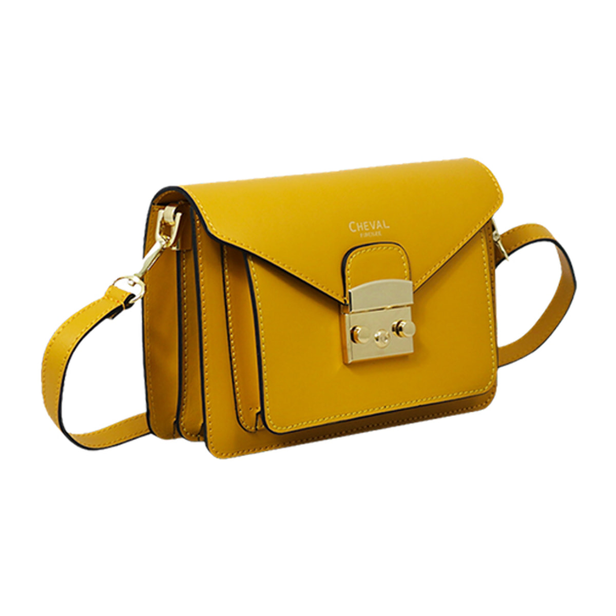 Bolso Cruzado Cheval Firenze Zaniah Amarillo Mostaza