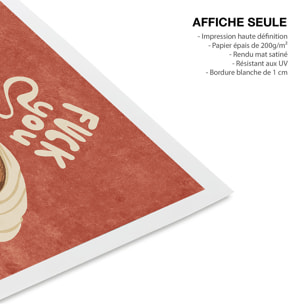 Affiche cuisine humour F*** You Affiche seule