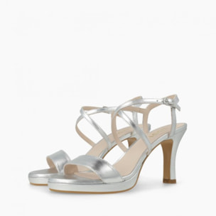 SANDALIAS PLATA LESERA