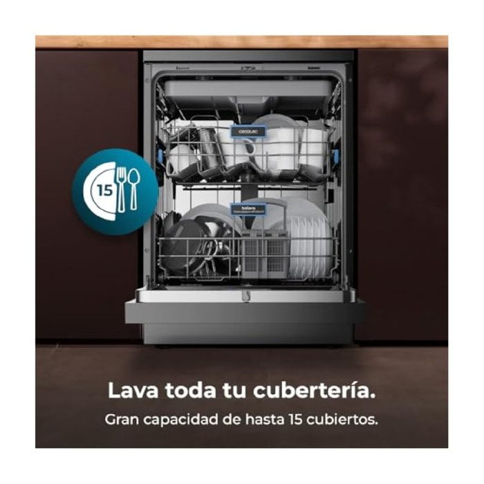 Cecotec Lavavajillas 60 CM Bolero Aguazero 6210 Dark D