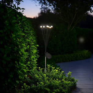 Balise d'extérieur solaire Tea H70cm noir et blanc