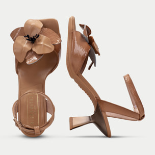 Sandalia Tacon Danielle Desert 6 cm