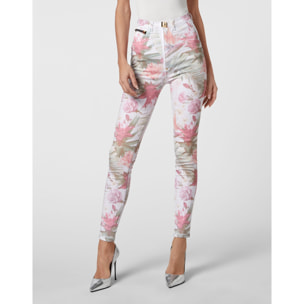 PHILIPP PLEIN Super High Waist Jegging FLOWERS