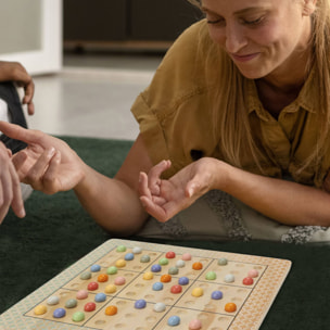 Well home - juego de tablero de desafío sudoku en madera con bolsa de algodón