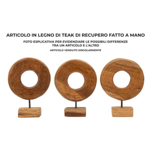 SCULTURA DORAT IN TEAK RIC. CM 20X10X28 (PEZZI UNICI - NON RIP. IN SERIE)