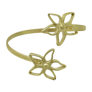 Pulsera brazalete fino IrregularBlom Doble dorado (latón) ajustable