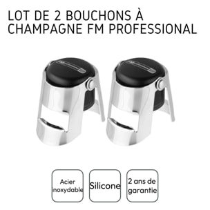 Lot de 2 bouchons à Champagne FM Professional